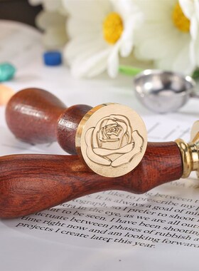 *Retro Wax Seal Antique Sealing Wax Stamp Wood Handle for En