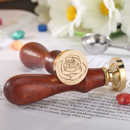 *Retro Wax Seal Antique Sealing Wax Stamp Wood Handle for En