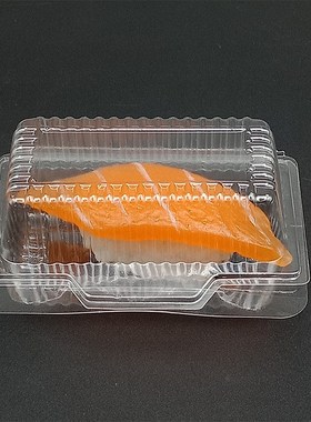 单粒寿司盒透明盒PnET军舰手握外卖盒打包盒日式便当盒