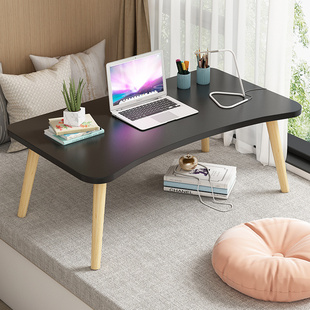 床上书桌笔记本电脑实木腿家用小桌板宿舍O用大学生写字学习神器