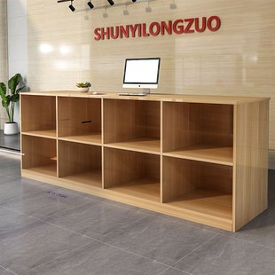 收银台柜台现代简约服装店便利店小型吧台柜公司前台接待台迎宾台