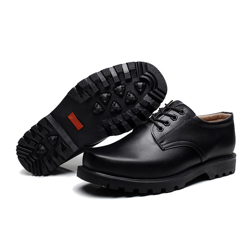 劳保大头皮鞋男士中年工作单鞋商务正装工装鞋子秋季男鞋钢头防砸