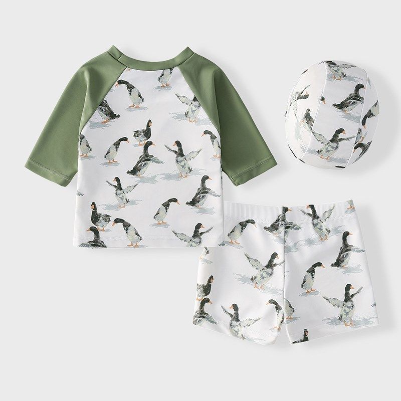 1-3岁宝宝泳衣儿童分体可爱洋气训练游泳男童女孩速干泳装2024新