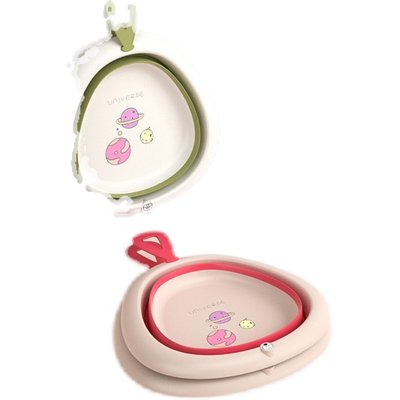 速发Folding washbasin baby portable washbasin silicone basin