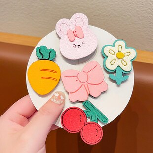 宝宝魔术贴碎发夹侧边刘海贴不伤发婴儿发卡儿童发帖头饰小女新款