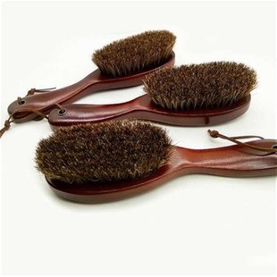 翻皮鞋 好大号马毛刷 刷 油刷子木制鞋 毛皮清洁软毛刷... 除尘擦鞋