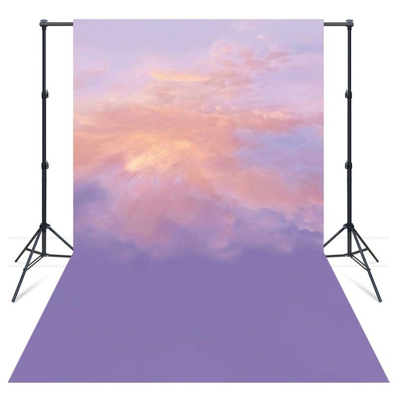 现代简约婚纱写真全家福背景布影楼摄影亲子拍照天空粉色背纸