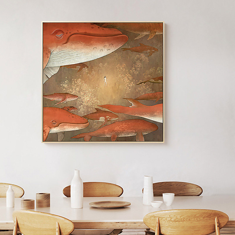 大鱼海棠×仟象映画日式挂画客厅餐厅墙面过道装饰画卧室玄