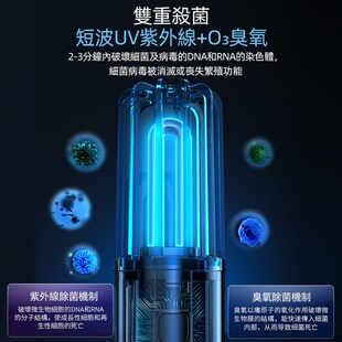 便携UV紫外线消毒灯臭氧杀菌灯车载学校手持迷你移动氧吧宠物除螨