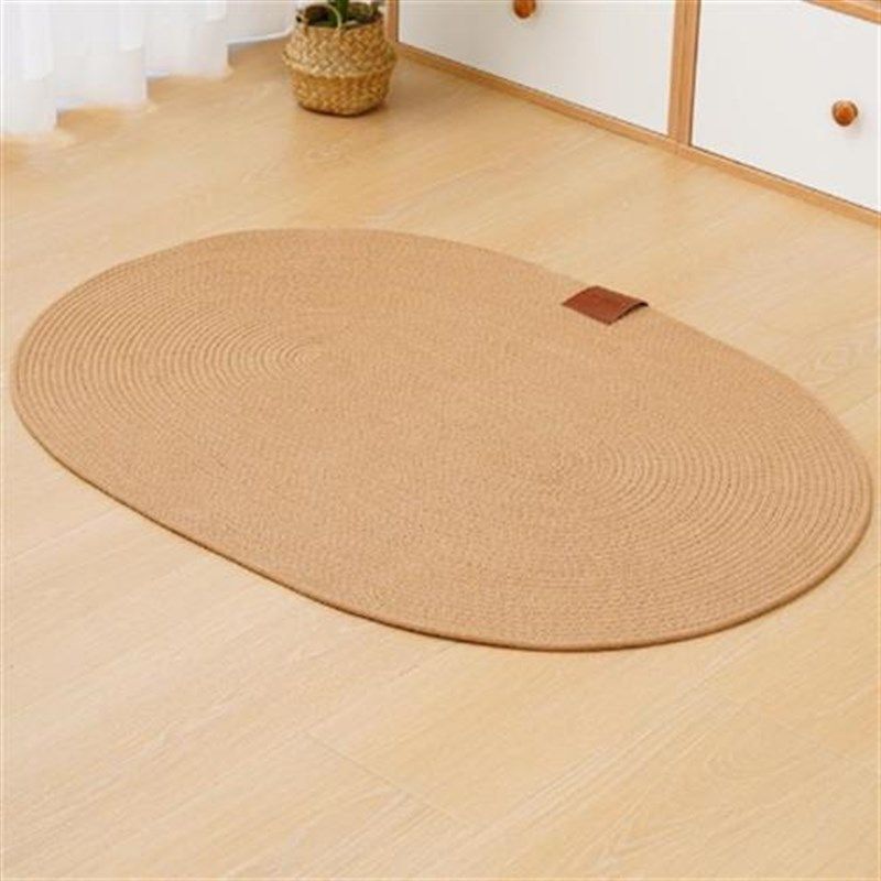 加厚减震椭圆瑜伽垫客厅防滑静音棉绳编织地毯家用健身跳绳隔音垫,居家布艺,入户地垫,淘宝优惠券,粉丝福利购,淘宝优惠卷