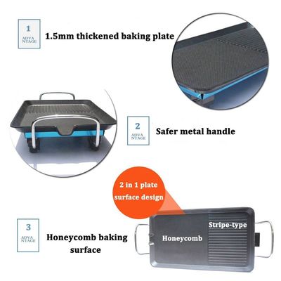 速发1500W Electric BBQ Grill Ovens Korean Home Ultra-thick N