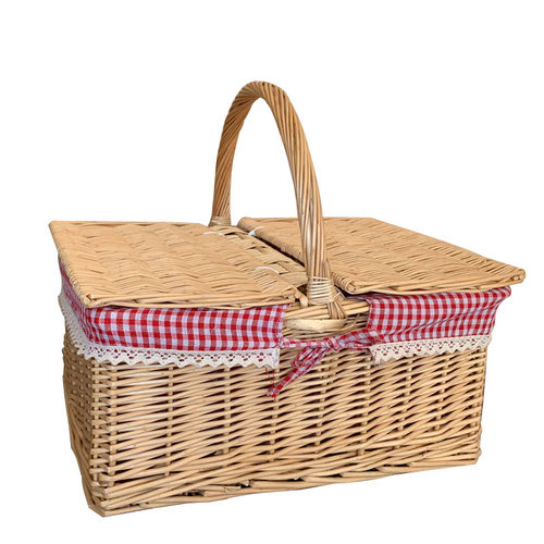 藤编柳编野餐篮收纳篮摄影拍照筐手提篮购物篮带盖户外篮子礼品篮