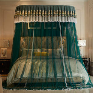 导轨蚊帐U形U型轨道家用1.5米伸缩1.8m床2公主风蚊帐欧式加厚支架