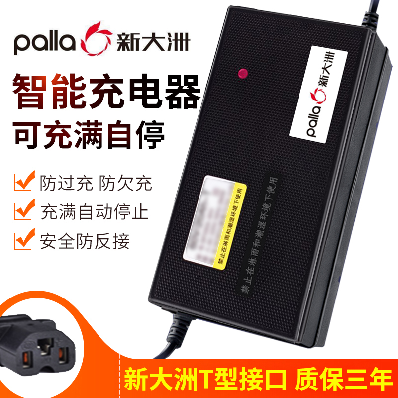 新大洲电动车电瓶充电器48V12AH60V20AH72V32A正品原装新国标公插
