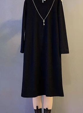 大码女装2024新款胖妹妹洋气毛衣开衫显瘦春秋裙U子连衣裙两件套