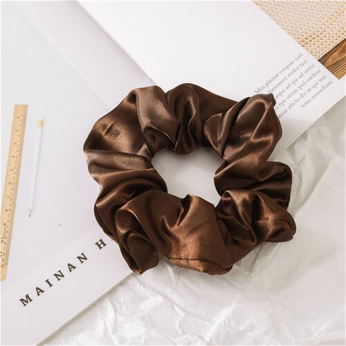 小众高货Women Satin Silk Hair Tie Elastic Scrunchies tail Ho