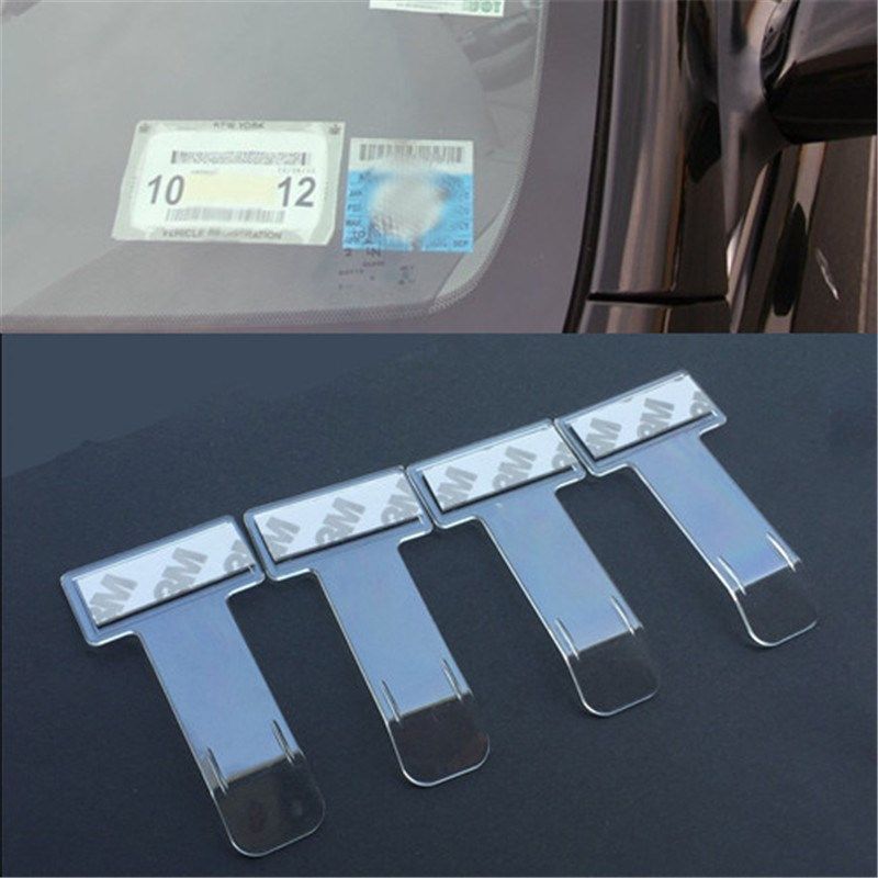 4Pcs Auto Car Parking Ticket Permit Holder  Windscreen er T-