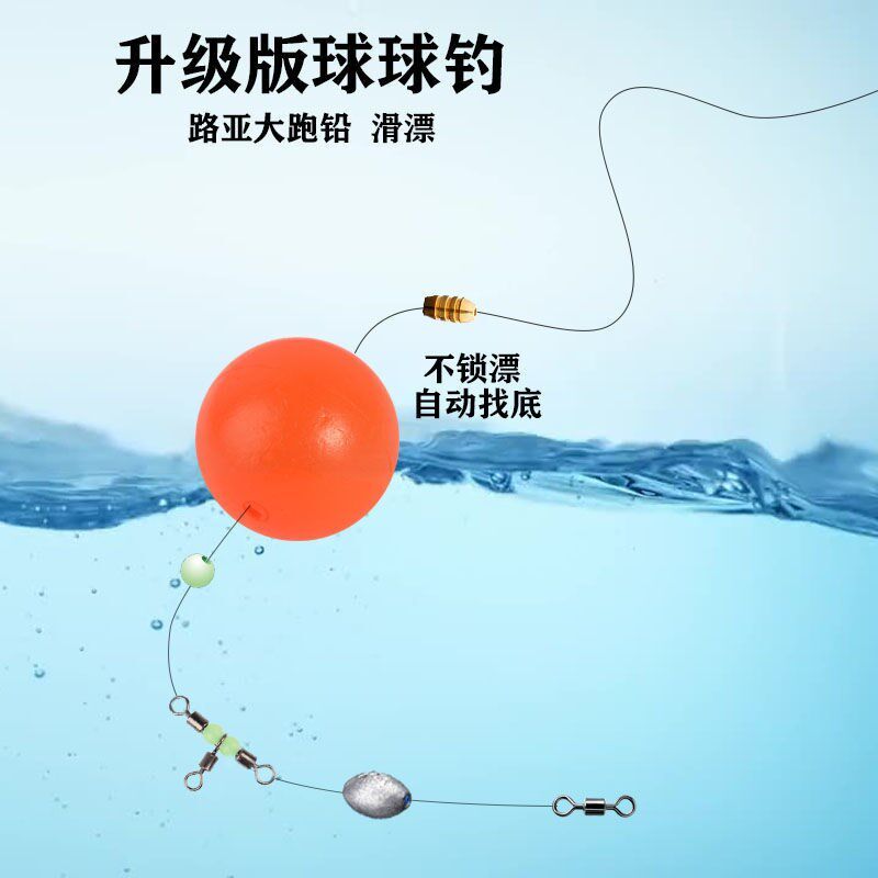 浮钓草鱼线组洛阳球球钓组路亚浮钓钓i组球型浮漂球球钓浮球冬钓