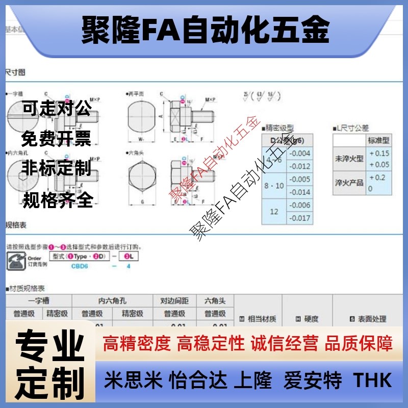 内六角型支点螺栓CBDBRH/CBDBR10/12-5/6/7/8/9/10/12/13/15/20