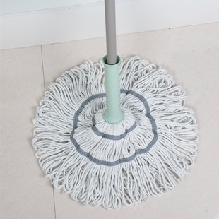 棉纱拧水拖把直杆一体杆拖把旋转地拖免手洗