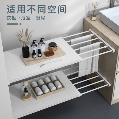 速发Adjustable Closet Organizer Storage Shelf Wall Mounted D