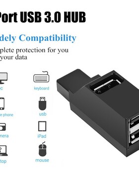 Portable Mini 3 Ports USB 3.0 Hub High Speed Data Transfer S
