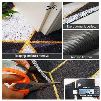 速发PVC Silk Loop Dust-proof Printed Doormat Marble Geometry