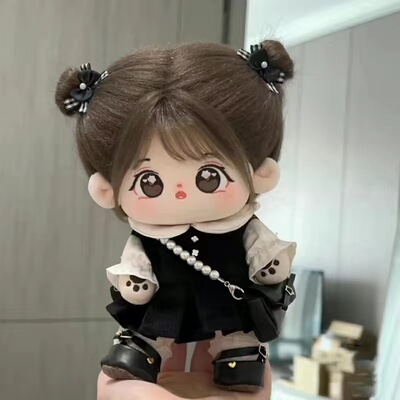 现货棉花娃娃20cm带骨架小晕公仔萌系毛绒玩具女T娃衣送女生日礼