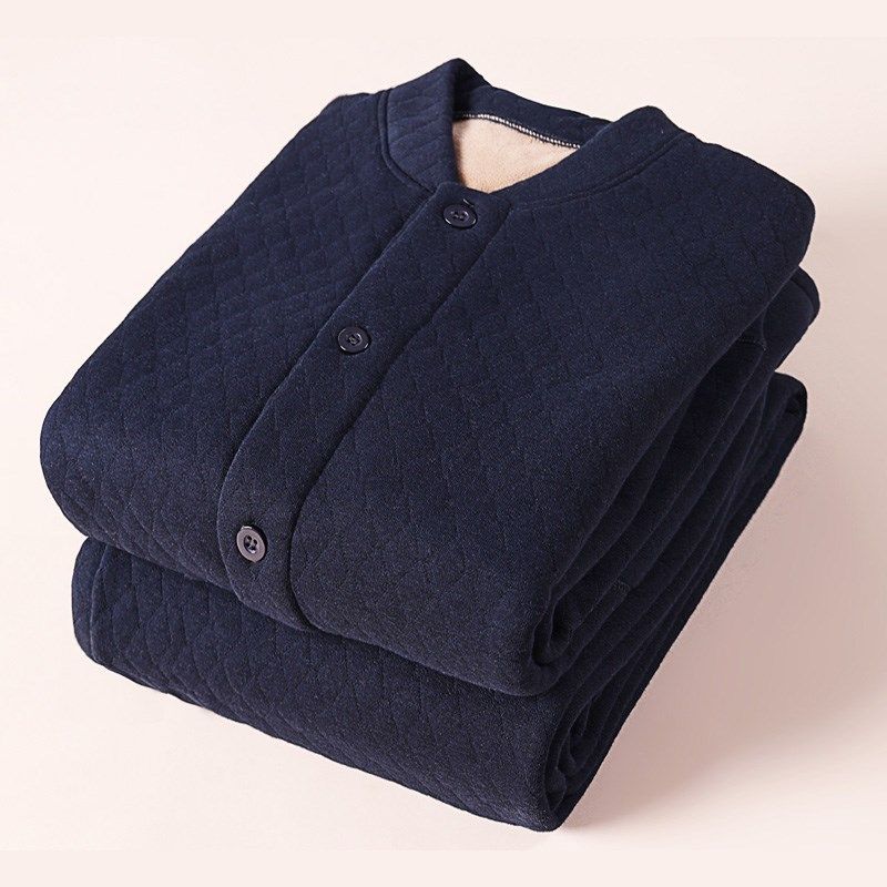 中老年保暖内衣套装男加绒加厚爸爸开衫老人开襟对开秋衣秋裤,女士内衣/男士内衣/家居服,保暖套装,淘宝优惠券,粉丝福利购,淘宝优惠卷