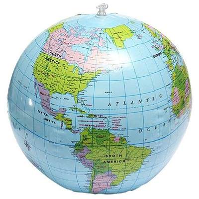 速发1612inch Inflatable Globe Earth Map Ball Educational