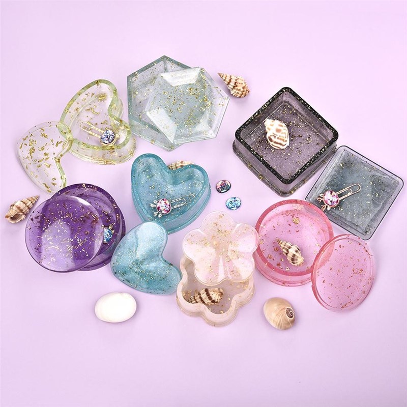 Resin Silicone Mold Storage Box Mold  Jewelry Making Heart S