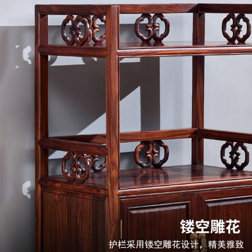红木茶水柜中式印尼黑酸枝阔叶黄檀餐柜新中式全实木家俱