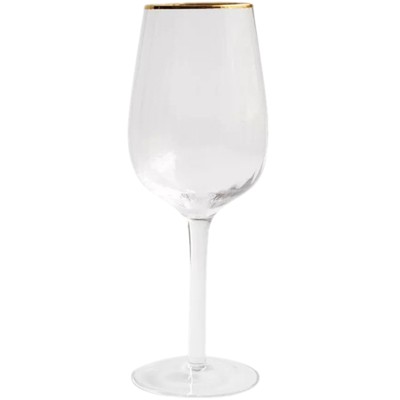 简约金边玻璃酒杯无铅玻璃高脚杯红酒杯葡萄酒香槟水杯子家用酒具