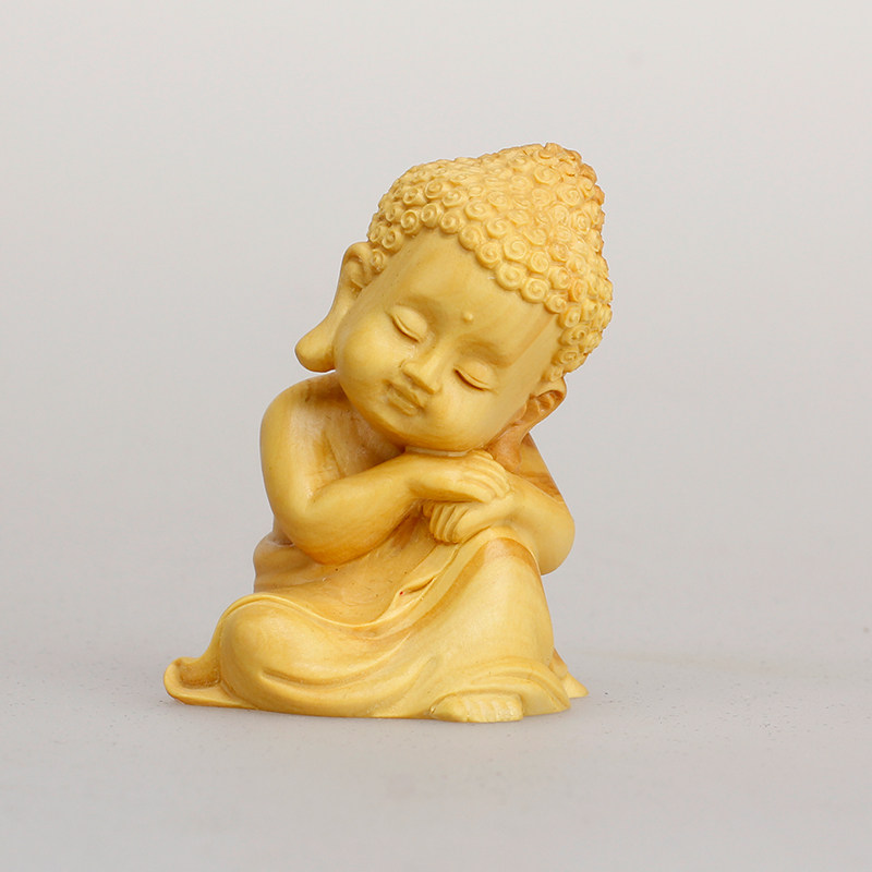 现货东阳木雕手把件n黄杨木雕刻工艺品摆件根雕原木底座仿古把西