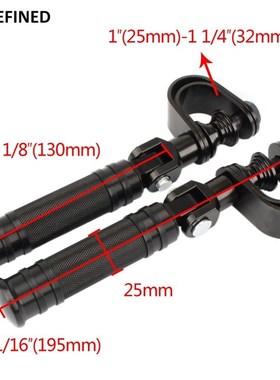 Motorcycle Pegs Black 25mm 32mm Crash Bar Highway Footpegs F