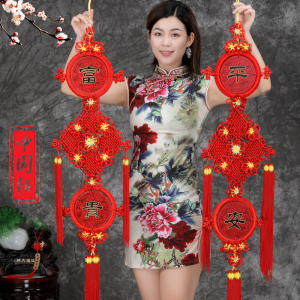 中国对双面挂件客厅背吉墙结联大小号景祥如意富贵平安乔迁新装饰