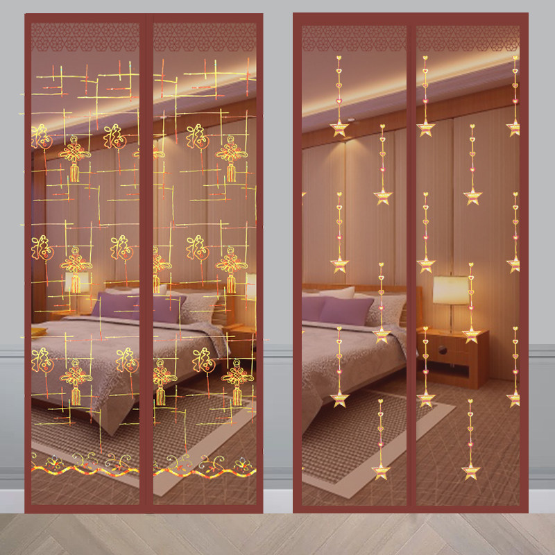 门帘夏季防蚊 家用卧室门帘 隔断帘家用免打孔磁铁对吸帘子门蚊帐