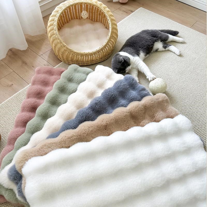 毛绒猫咪垫子猫窝狗窝睡觉垫四季通用宠物坐垫毯子猫狗笼保暖垫子