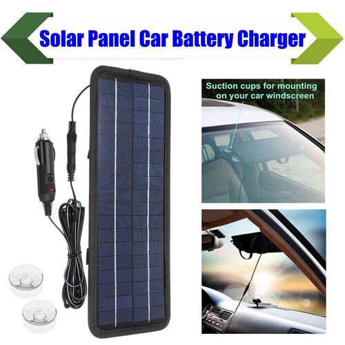 Solar Panel Kit 12V 4.5W SB Cigarette Lighter Alligator  Cha
