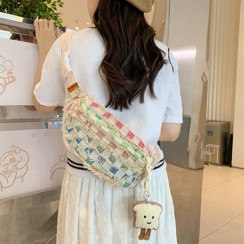 森系胸包女韩版彩色渐变磨毛大学生单肩包包百搭休闲斜挎包手机包,箱包皮具/热销女包/男包,胸包,淘宝优惠券,粉丝福利购,淘宝优惠卷