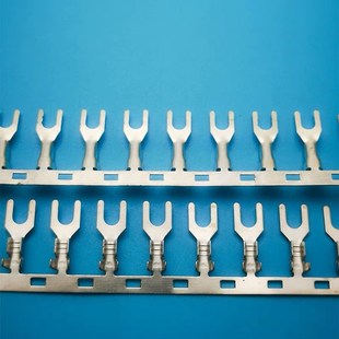 4.2叉形连绕端子Y型U型连带插y片0.5厚A型5000 盘接插件插型横连