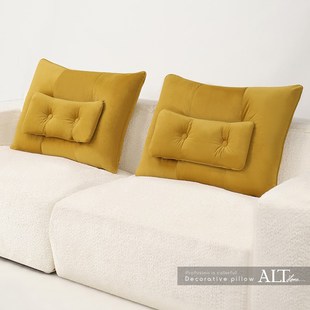 新款无床头靠枕大靠背垫软包床上护腰垫客厅沙发榻榻米可拆洗绿色