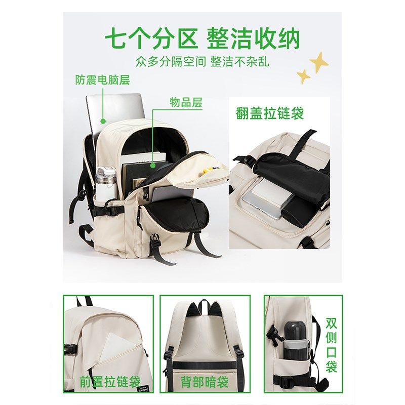 双肩包女大容量电脑背包新款16寸笔记本通勤旅行登山书包大学生男,箱包皮具/热销女包/男包,双肩背包,淘宝优惠券,粉丝福利购,淘宝优惠卷