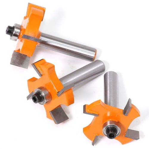 4刃滚珠T型刀8柄木工铣刀开槽刀槽口刀合金刀头修边机刀头