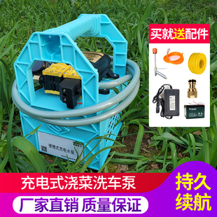 抽水泵浇菜户外充电式 充电水泵便携式 移动抽水机家用水泵打药机