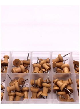 Wood Push Pins,Decorative Thumb Tacks sed on Cork Boards or