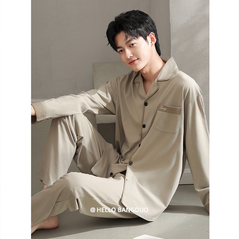 睡衣男士春秋款长袖男款秋季2024新款夏季薄款开衫大码家居服