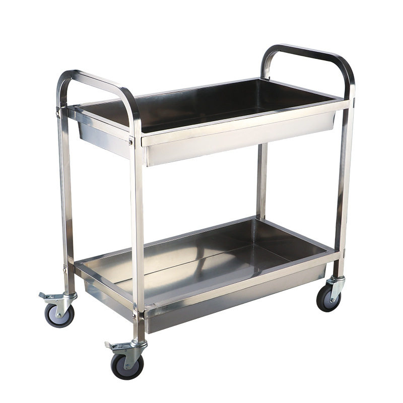 三层锈店餐特车不酒钢餐车车厚饭店收碗车摆摊推车手推上菜车
