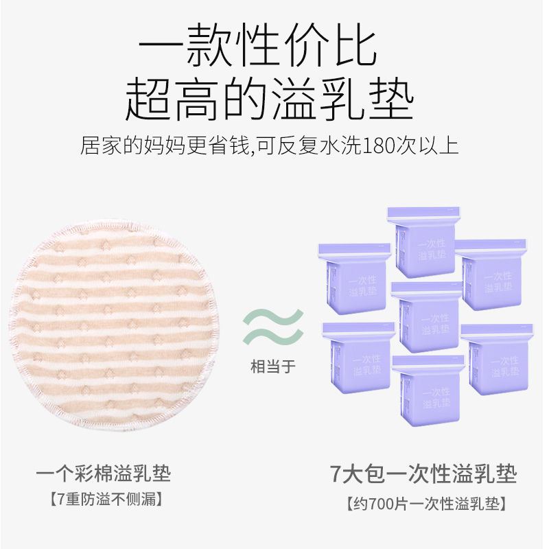防溢乳垫可水洗可洗式母乳垫子哺乳期孕妇彩棉加厚防水透气不漏大