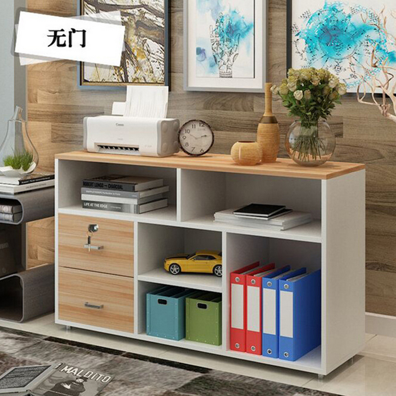 办公文件柜矮柜落地柜办公室定制柜资料柜桌边茶水柜木质抽屉边几